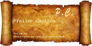 Pfeiler Cecília névjegykártya