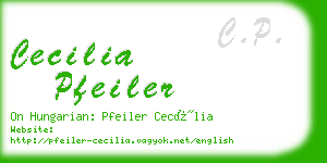 cecilia pfeiler business card